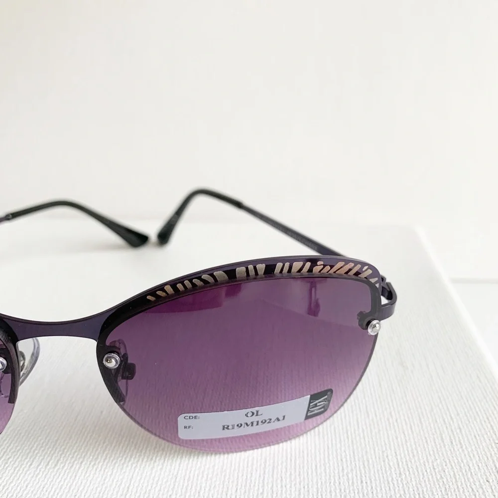 NWT semi rimless purple sunglasses